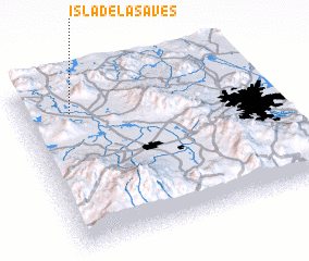 3d view of Isla de las Aves