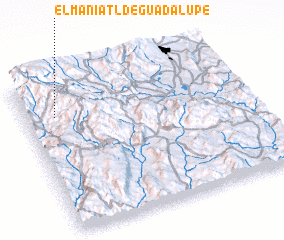 3d view of El Maniatl de Guadalupe