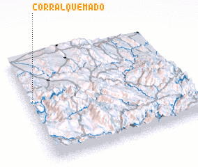 3d view of Corral Quemado