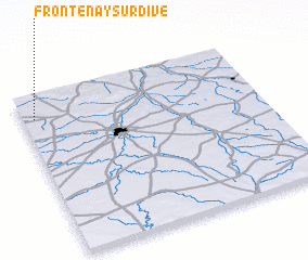 3d view of Frontenay-sur-Dive