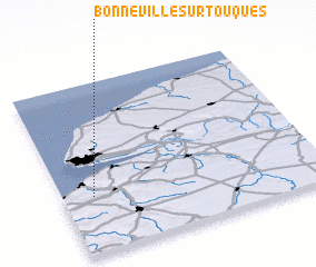 3d view of Bonneville-sur-Touques