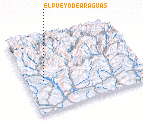 3d view of El Pueyo de Araguás