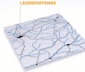 3d view of Le Gond-Pontouvre