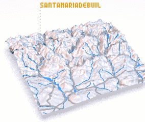 3d view of Santa María de Buil