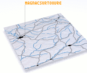 3d view of Magnac-sur-Touvre