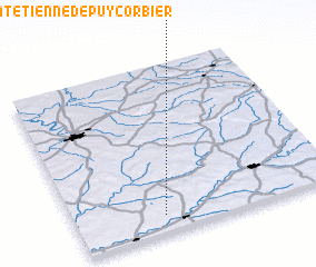 3d view of Saint-Étienne-de-Puycorbier