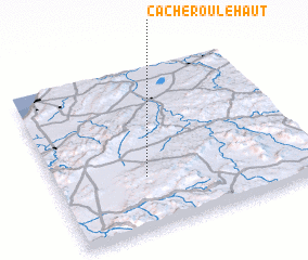 3d view of Cacherou le Haut