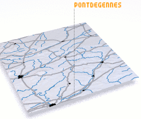 3d view of Pont-de-Gennes