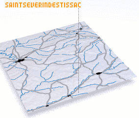 3d view of Saint-Séverin-dʼEstissac