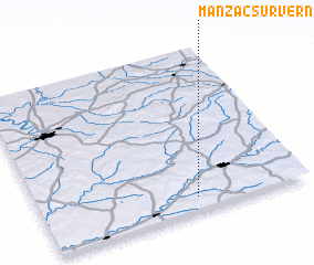 3d view of Manzac-sur-Vern