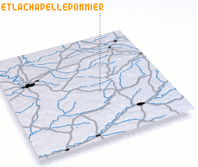 3d view of Champeaux-et-la-Chapelle-Pommier