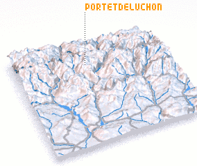 3d view of Portet-de-Luchon