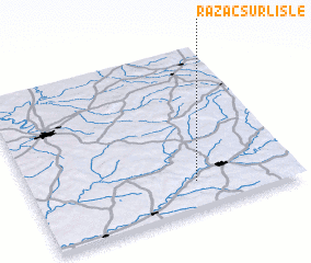 3d view of Razac-sur-lʼIsle