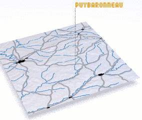 3d view of Puybaronneau