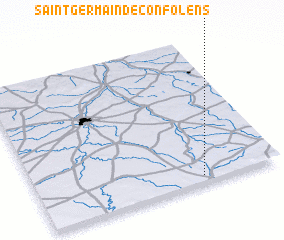 3d view of Saint-Germain-de-Confolens