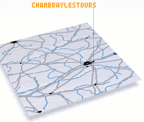 3d view of Chambray-lès-Tours