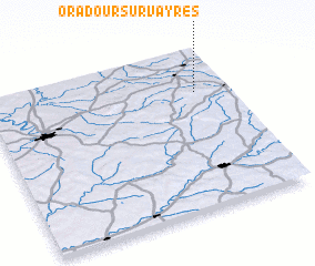 3d view of Oradour-sur-Vayres