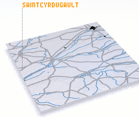 3d view of Saint-Cyr-du-Gault