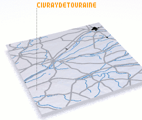 3d view of Civray-de-Touraine