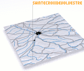 3d view of Sainte-Croix-de-Volvestre