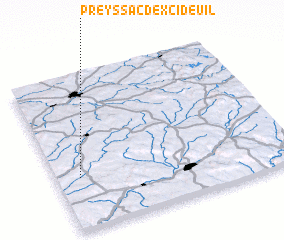 3d view of Preyssac-dʼExcideuil