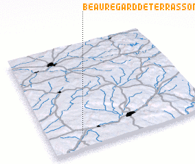 3d view of Beauregard-de-Terrasson