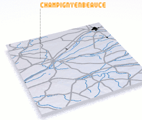 3d view of Champigny-en-Beauce