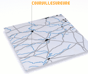 3d view of Courville-sur-Eure