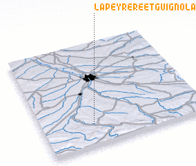 3d view of Lapeyrère-et-Guignolas