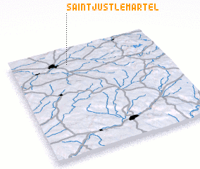 3d view of Saint-Just-le-Martel