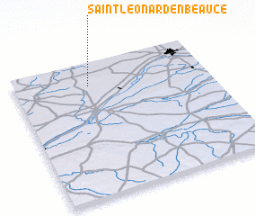 3d view of Saint-Léonard-en-Beauce