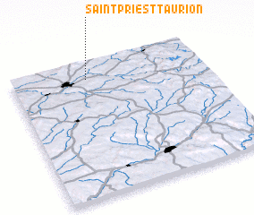 3d view of Saint-Priest-Taurion