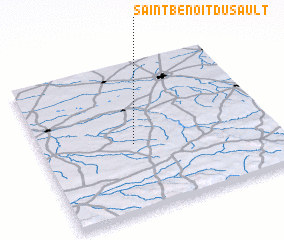 3d view of Saint-Benoît-du-Sault