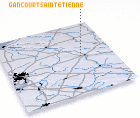 3d view of Gancourt-Saint-Étienne