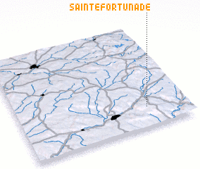 3d view of Sainte-Fortunade