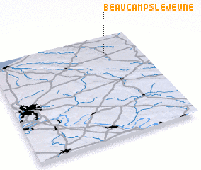 3d view of Beaucamps-le-Jeune