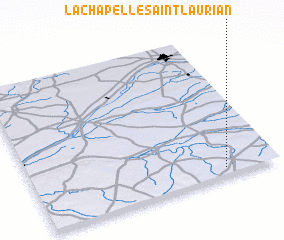 3d view of La Chapelle-Saint-Laurian