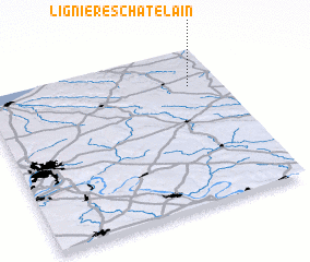 3d view of Lignières-Châtelain