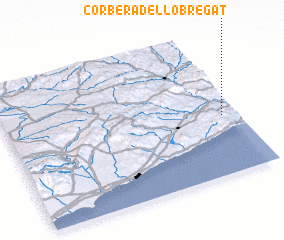 3d view of Corbera de Llobregat