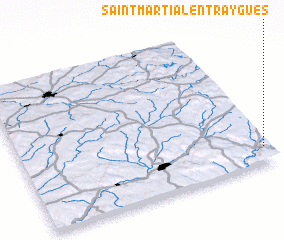 3d view of Saint-Martial-Entraygues