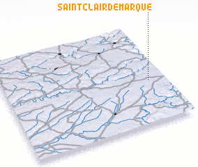 3d view of Saint-Clair-de-Marque