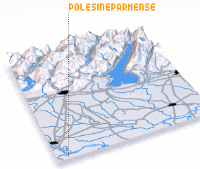 3d view of Polesine Parmense