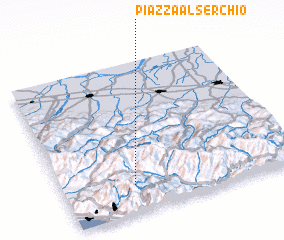 3d view of Piazza al Serchio