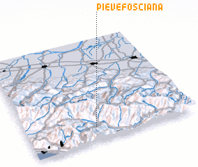 3d view of Pieve Fosciana