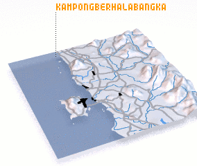 3d view of Kampong Berhala Bangka