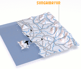 3d view of Sungai Bayur