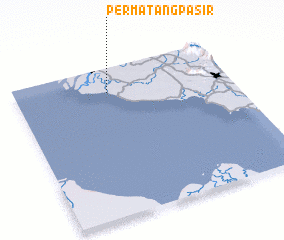 3d view of Permatang Pasir