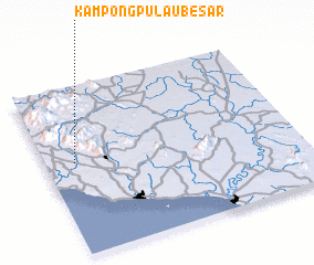 3d view of Kampong Pulau Besar