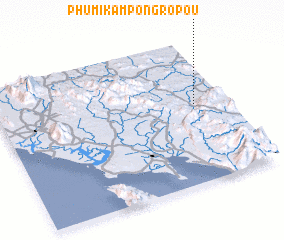 3d view of Phumĭ Kâmpóng Rôpŏu