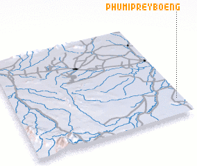 3d view of Phumĭ Prey Bœ̆ng